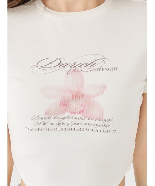 Darich(ダーリッチ)の「Orchidflower Tシャツ(Tシャツ/カットソー・レディース・ホワイト/ピンク/ブラック・FREE)」の13枚目の写真