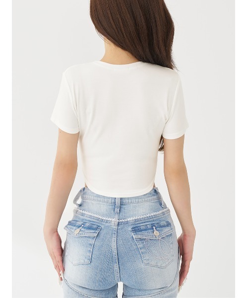 Darich(ダーリッチ)の「Orchidflower Tシャツ(Tシャツ/カットソー・レディース・ホワイト/ピンク/ブラック・FREE)」の15枚目の写真