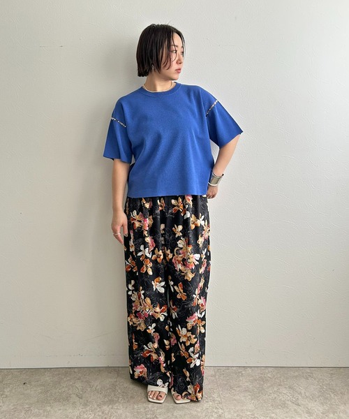 LHELBIE(レルビエ)の「【洗えるニット】パールデザインニットトップス(Tシャツ/カットソー・レディース・アイボリー/ピンク/ブルー/ブラック・M)」の20枚目の写真