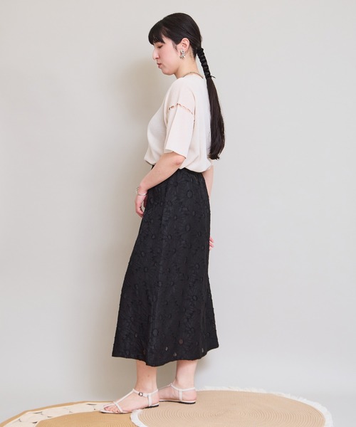 LHELBIE(レルビエ)の「【洗えるニット】パールデザインニットトップス(Tシャツ/カットソー・レディース・アイボリー/ピンク/ブルー/ブラック・M)」の15枚目の写真