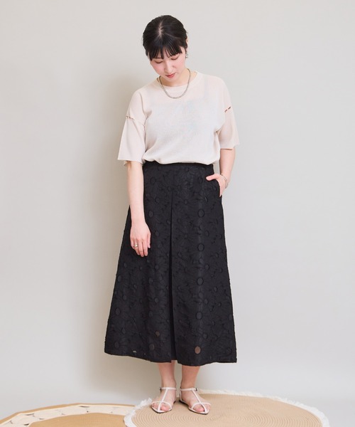 LHELBIE(レルビエ)の「【洗えるニット】パールデザインニットトップス(Tシャツ/カットソー・レディース・アイボリー/ピンク/ブルー/ブラック・M)」の16枚目の写真