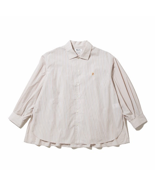 Kinetics(キネティクス)の「Gymphlex Cotton Multi-Stripe L/S Tunic Shirt(ジムフレックス コットン マルチストライプ 長袖チュニックシャツ)(シャツ/ブラウス・レディース・グレー系・X-LARGE)」の1枚目の写真