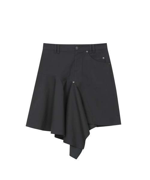 Miseki SEOUL（ミセキソウル）の「One side draped midi skirt CHARCOAL（スカート・レディース・その他・1/2）」の2枚目の写真