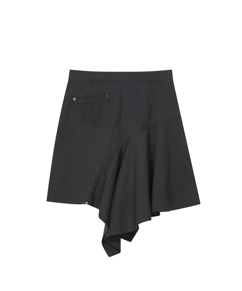 Miseki SEOUL（ミセキソウル）の「One side draped midi skirt CHARCOAL（スカート・レディース・その他・1/2）」の3枚目の写真
