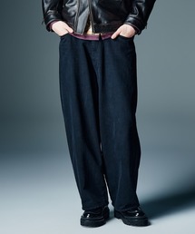 Leather Combination Wide Denim / レザーコンビネーションワイドデニム