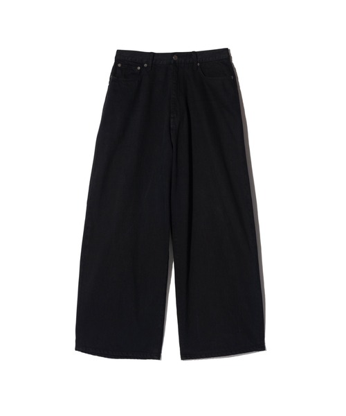glamb(グラム)の「Leather Combination Wide Denim / レザーコンビネーションワイドデニム(デニムパンツ・メンズ・インディゴブルー/ブラック・S/M/L)」の3枚目の写真