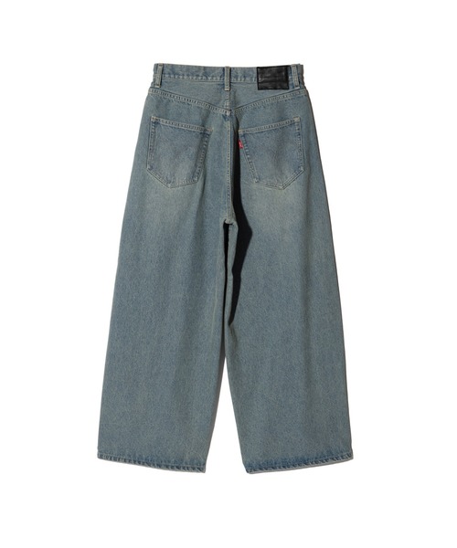glamb(グラム)の「Leather Combination Wide Denim / レザーコンビネーションワイドデニム(デニムパンツ・メンズ・インディゴブルー/ブラック・S/M/L)」の5枚目の写真