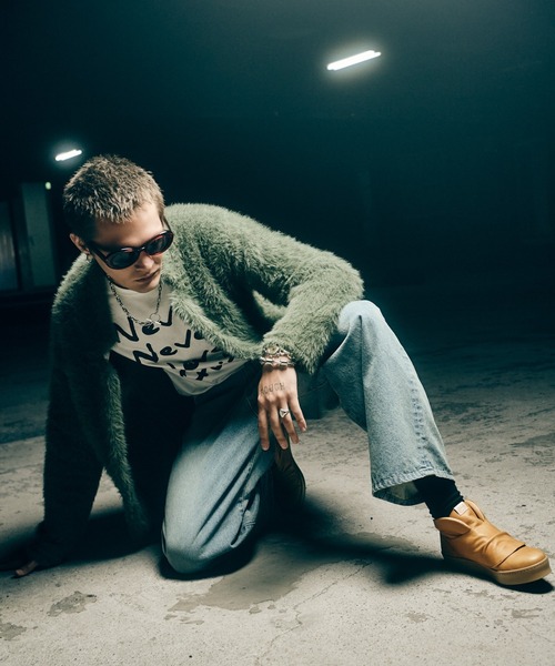 glamb(グラム)の「Leather Combination Wide Denim / レザーコンビネーションワイドデニム(デニムパンツ・メンズ・インディゴブルー/ブラック・S/M/L)」の22枚目の写真