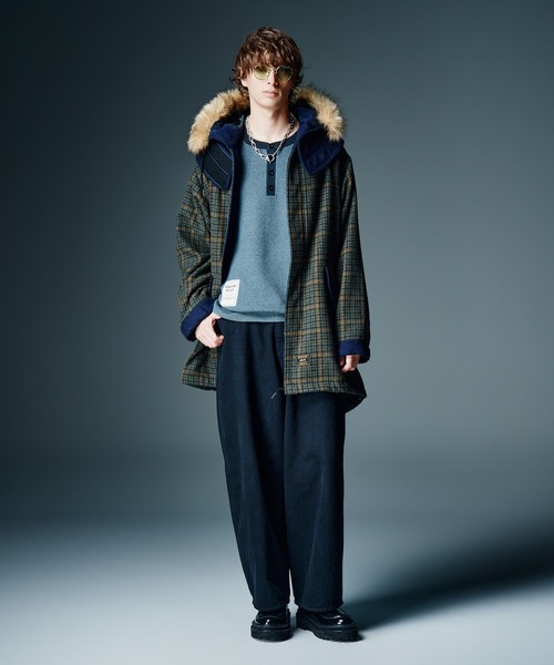 glamb(グラム)の「Leather Combination Wide Denim / レザーコンビネーションワイドデニム(デニムパンツ・メンズ・インディゴブルー/ブラック・S/M/L)」の11枚目の写真