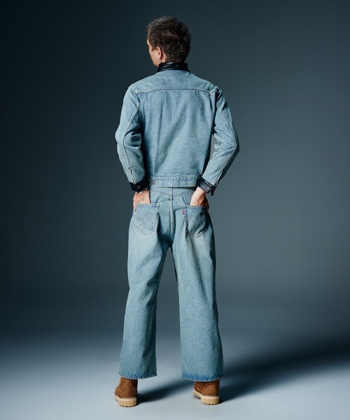 glamb(グラム)の「Leather Combination Wide Denim / レザーコンビネーションワイドデニム(デニムパンツ・メンズ・インディゴブルー/ブラック・S/M/L)」の14枚目の写真
