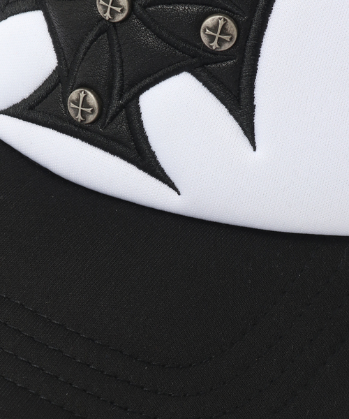 SUPPLIER(サプライヤー)の「SUPPLIER / サプライヤー Iron Cross Leather Patch Cap(キャップ・メンズ・ブラック・FREE)」の4枚目の写真