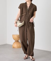 トリムレースオールインワン / Trim Race Jumpsuit（つなぎ