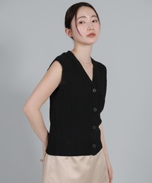 select MOCA Et | 【Et】Linen-like Boucle Vest(ベスト)