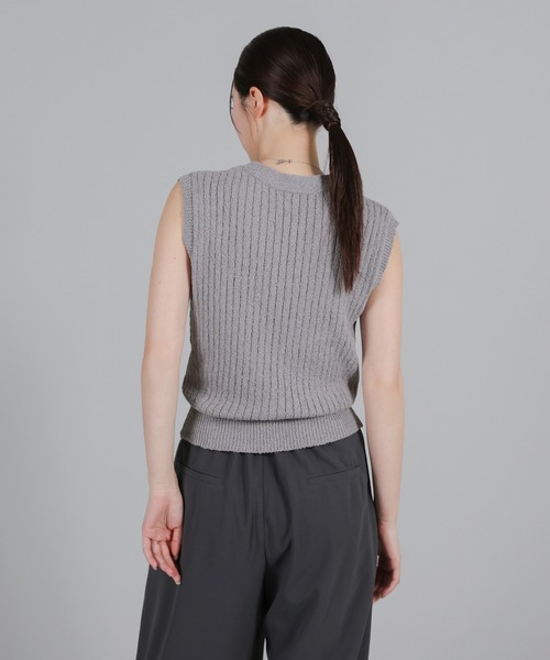 select MOCA Et（セレクトモカエト）の「【Et】Linen-like Boucle Vest（ベスト・レディース・グレー/ベージュ/ブラック・FREE）」の13枚目の写真