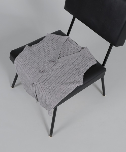 select MOCA Et（セレクトモカエト）の「【Et】Linen-like Boucle Vest（ベスト・レディース・グレー/ベージュ/ブラック・FREE）」の15枚目の写真