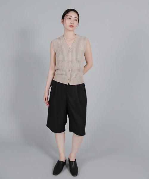 select MOCA Et（セレクトモカエト）の「【Et】Linen-like Boucle Vest（ベスト・レディース・グレー/ベージュ/ブラック・FREE）」の20枚目の写真