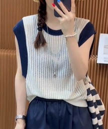 ノースリーブ サマーニット