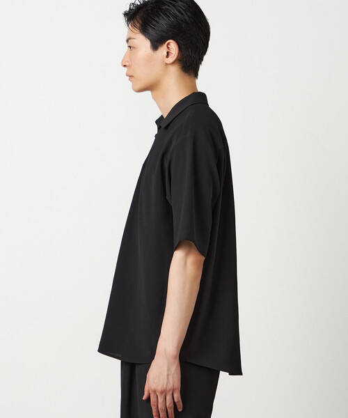 COMME CA ISM(コムサイズム)の「楊柳ポリエステル 半袖カプリシャツ(シャツ/ブラウス・メンズ・ブラック/チャコール・LARGE/MEDIUM)」の16枚目の写真