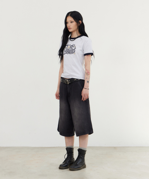 TONY LAWRENCE（トニーローレンス）の「[W]レタリングアプリケリングTシャツライトグレー（Tシャツ/カットソー・レディース・その他・FREE）」の2枚目の写真