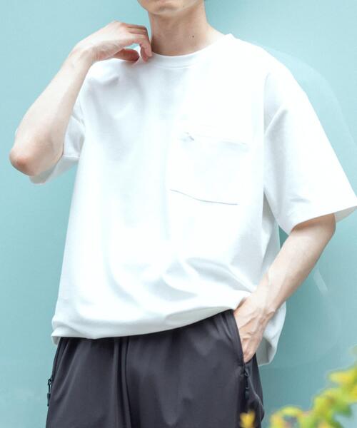 ITEMS URBANRESEARCH(アイテムズ アーバンリサーチ)の「速乾 カットミラノ ポケットTシャツ(Tシャツ/カットソー・メンズ・ホワイト/チャコールグレー/モカ/グレー・MEDIUM/LARGE)」の7枚目の写真