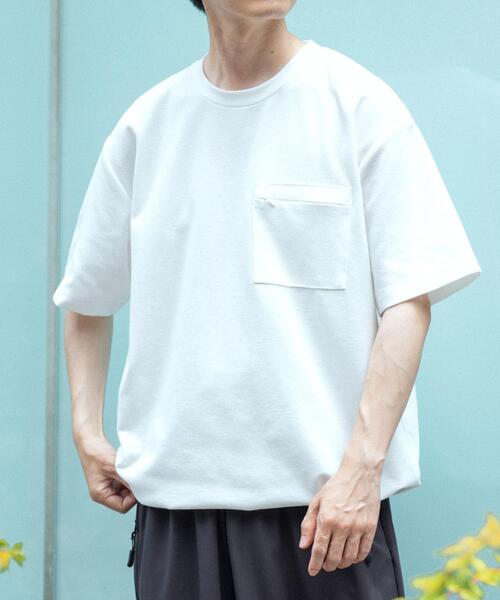 ITEMS URBANRESEARCH(アイテムズ アーバンリサーチ)の「速乾 カットミラノ ポケットTシャツ(Tシャツ/カットソー・メンズ・ホワイト/チャコールグレー/モカ/グレー・MEDIUM/LARGE)」の8枚目の写真