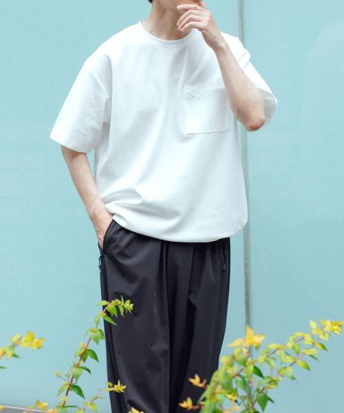 ITEMS URBANRESEARCH(アイテムズ アーバンリサーチ)の「速乾 カットミラノ ポケットTシャツ(Tシャツ/カットソー・メンズ・ホワイト/チャコールグレー/モカ/グレー・MEDIUM/LARGE)」の9枚目の写真