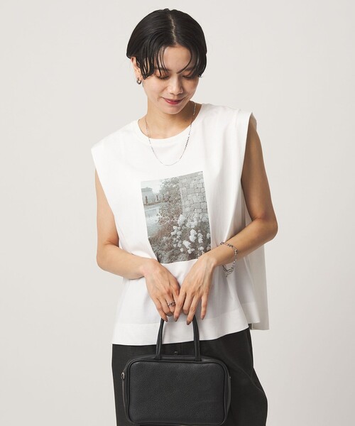 green label relaxing(グリーンレーベルリラクシング)の「フォトプリント フレンチスリーブ Tシャツ 接触冷感(Tシャツ/カットソー・レディース・その他1/その他2・FREE)」の3枚目の写真