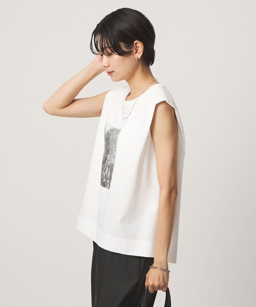 green label relaxing(グリーンレーベルリラクシング)の「フォトプリント フレンチスリーブ Tシャツ 接触冷感(Tシャツ/カットソー・レディース・その他1/その他2・FREE)」の4枚目の写真