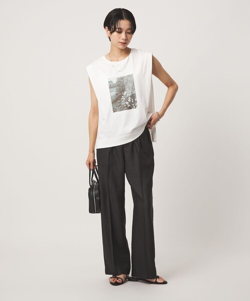 green label relaxing(グリーンレーベルリラクシング)の「フォトプリント フレンチスリーブ Tシャツ 接触冷感(Tシャツ/カットソー・レディース・その他1/その他2・FREE)」の5枚目の写真