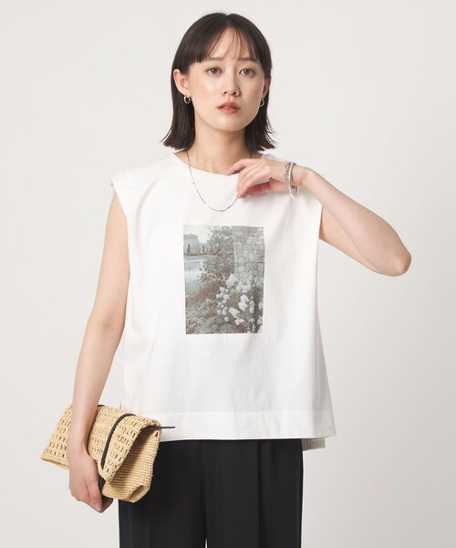 green label relaxing(グリーンレーベルリラクシング)の「フォトプリント フレンチスリーブ Tシャツ 接触冷感(Tシャツ/カットソー・レディース・その他1/その他2・FREE)」の7枚目の写真