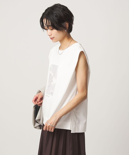 green label relaxing(グリーンレーベルリラクシング)の「フォトプリント フレンチスリーブ Tシャツ 接触冷感(Tシャツ/カットソー・レディース・その他1/その他2・FREE)」の9枚目の写真