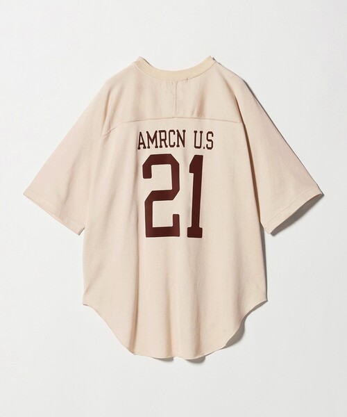 AMERICANA(アメリカーナ)の「<Americana>フットボール Tシャツ(Tシャツ/カットソー・レディース・ナチュラル/ダークブラウン・FREE)」の12枚目の写真