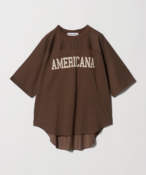 AMERICANA(アメリカーナ)の「<Americana>フットボール Tシャツ(Tシャツ/カットソー・レディース・ナチュラル/ダークブラウン・FREE)」の18枚目の写真