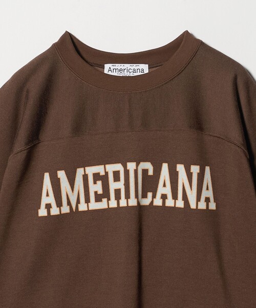 AMERICANA(アメリカーナ)の「<Americana>フットボール Tシャツ(Tシャツ/カットソー・レディース・ナチュラル/ダークブラウン・FREE)」の20枚目の写真
