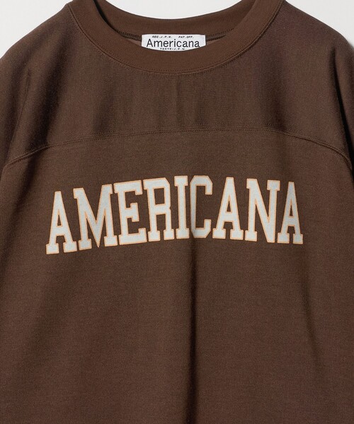 AMERICANA(アメリカーナ)の「<Americana>フットボール Tシャツ(Tシャツ/カットソー・レディース・ナチュラル/ダークブラウン・FREE)」の21枚目の写真