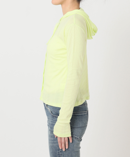 MILLER(ミラー)の「別注【MILLER/ミラー】Light prib hoodie カーディガン(カーディガン/ボレロ・レディース・ネイビー/イエロー・FREE)」の16枚目の写真
