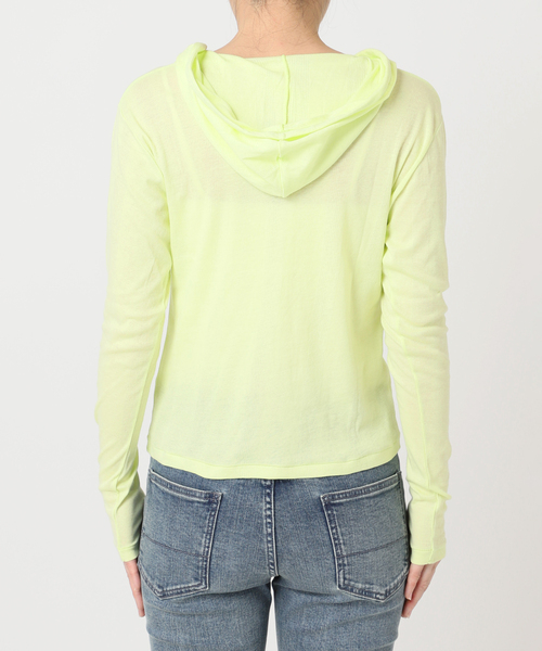 MILLER(ミラー)の「別注【MILLER/ミラー】Light prib hoodie カーディガン(カーディガン/ボレロ・レディース・ネイビー/イエロー・FREE)」の9枚目の写真