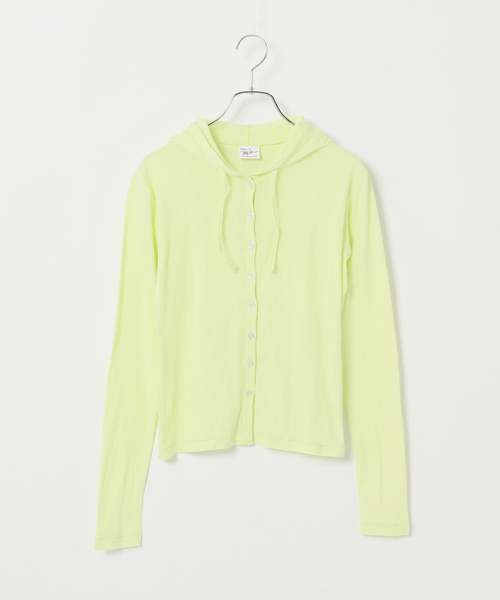 MILLER(ミラー)の「別注【MILLER/ミラー】Light prib hoodie カーディガン(カーディガン/ボレロ・レディース・ネイビー/イエロー・FREE)」の11枚目の写真