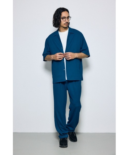 AZUL by moussy(アズールバイマウジー)の「【セットアップ対応】楊柳リラックスパンツ(スラックス・メンズ・ブラック/ブルー/グレー・LARGE/MEDIUM)」の13枚目の写真