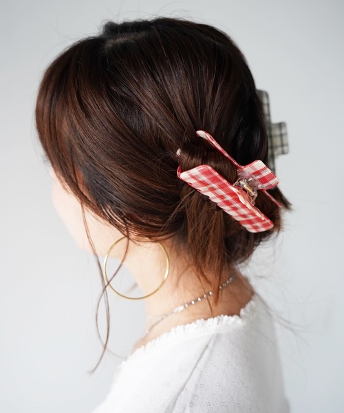 SANSeLF(サンセルフ)の「【SANSeLF】シアーチェックヘアクリップ saa26s097(バレッタ/ヘアクリップ・レディース・レッド/ブラック/ブラウン・FREE)」の17枚目の写真