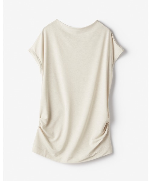 DoCLASSE( ドゥクラッセ)の「UVスラブ・ファネルネックトップス(Tシャツ/カットソー・レディース・ブラック/パープル/ネイビー/ネイビー系1/ロイヤルブルー/ダークパープル/ストーン・3L/M/L/LL/S)」の10枚目の写真