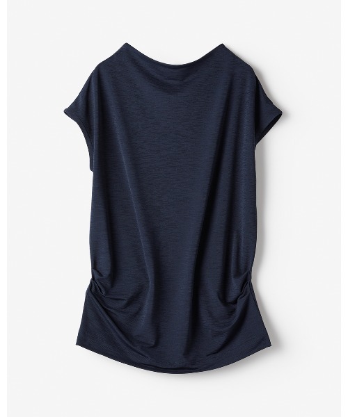 DoCLASSE( ドゥクラッセ)の「UVスラブ・ファネルネックトップス(Tシャツ/カットソー・レディース・ブラック/パープル/ネイビー/ネイビー系1/ロイヤルブルー/ダークパープル/ストーン・3L/M/L/LL/S)」の18枚目の写真