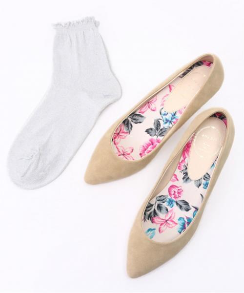 ANY SIS（エニィスィス）の「【ラメソックス付き】ポインテッドプレーンパンプス（パンプス・レディース・ピンク系/カーキ系/ベージュ系/ネイビー系・LARGE/SMALL/MEDIUM）」の2枚目の写真