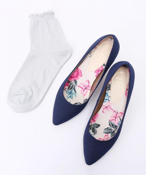 ANY SIS（エニィスィス）の「【ラメソックス付き】ポインテッドプレーンパンプス（パンプス・レディース・ピンク系/カーキ系/ベージュ系/ネイビー系・LARGE/SMALL/MEDIUM）」の3枚目の写真