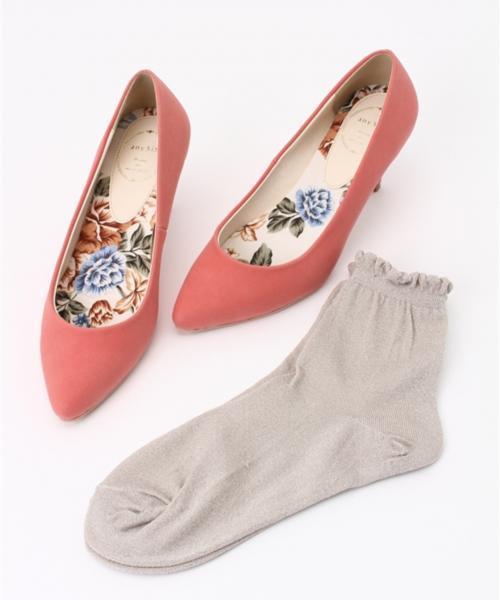 ANY SIS（エニィスィス）の「【ラメソックス付き】ポインテッドプレーンパンプス（パンプス・レディース・ピンク系/カーキ系/ベージュ系/ネイビー系・LARGE/SMALL/MEDIUM）」の4枚目の写真