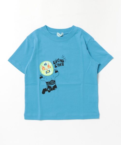HAKKA KIDS（ハッカキッズ）の「アップリケ刺繍冷感接触Tシャツ（Tシャツ/カットソー・キッズ・オレンジ/ブルー・100cm/110cm/120cm）」の2枚目の写真