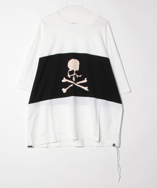 mastermind JAPAN(マスターマインド)の「BOXY HORIZONTAL BLOCK TEE(Tシャツ/カットソー・メンズ・ホワイト系その他/ブラック系その他・XL)」の1枚目の写真