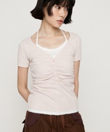 SLY（スライ）の「LAYERED LIKE CUT S S TOPS レイヤードライクカットショートスリーブトップス 夏服 秋服（Tシャツ/カットソー）」