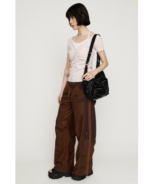 SLY（スライ）の「LAYERED LIKE CUT S/S TOPS レイヤードライクカットショートスリーブトップス 夏服 秋服（Tシャツ/カットソー・レディース・ライトピンク/ネイビー/ライトブラック/オフホワイト・FREE）」の8枚目の写真