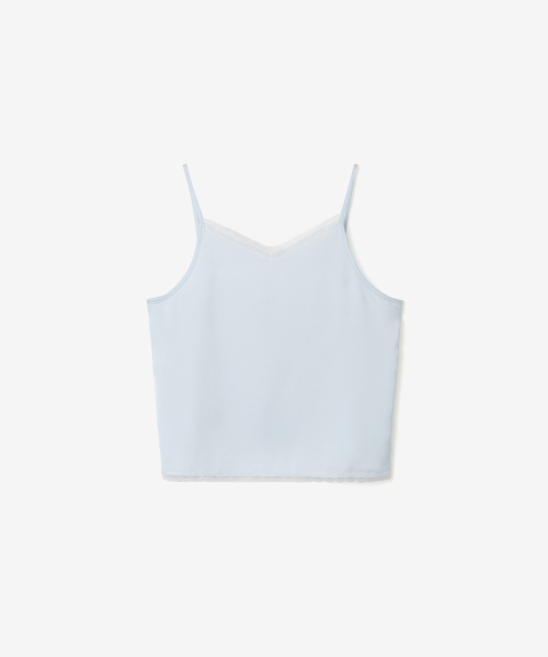 YEARNING（イヤニング）の「LACE SILKY SLEEVELESS, LIGHT BLUE（Tシャツ/カットソー・レディース・その他・FREE）」の5枚目の写真